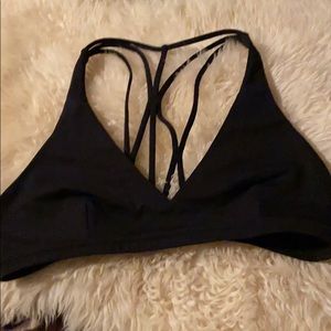 Black Lululemon Strappy Sports Bra size 10